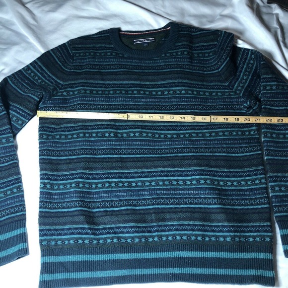 TOMMY‎ HILFIGER Fair Isle Wool Blend Sweater - Picture 2 of 4